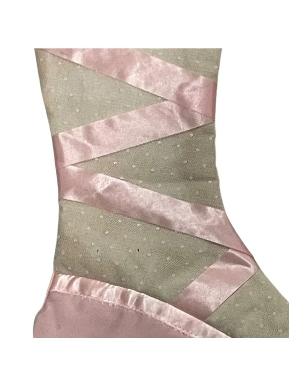 Vintage Hallmark 1984 Ballet Slipper Christmas Stocking Pink 18